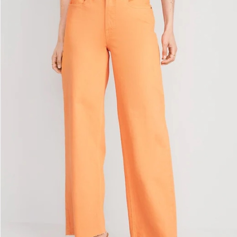 Old Navy Women's Flare Jeans in Vibrant Orange